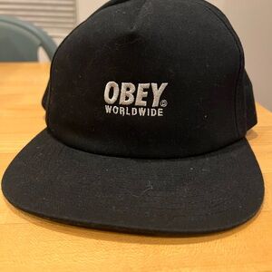 Obey Black and White Logo Cap NWOT